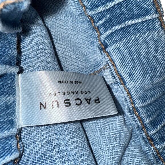 PacSun Sz M Mom Shorts Denim Beach Summer Casual Stretch Waist - Picture 4 of 8